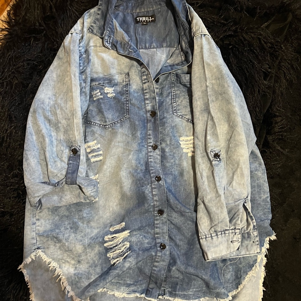 Denim button up